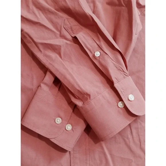 Uniqlo Oxford Button Down Crisp 100% Cotton Size M Pink/Light Brick. Excellent - Picture 5 of 10